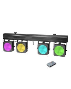 Kompakte 4 x 30 W RGB COB LED Lichtanlage inkl. Transportcase