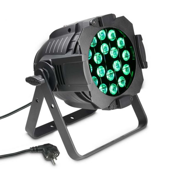 18 x 8W QUAD Colour LED RGBW PAR Scheinwerfer in schwarzem Gehäuse